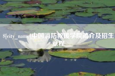 冷水江中国消防救援学院简介及招生章程