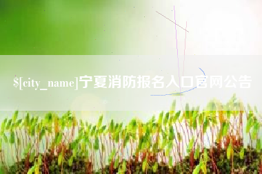 冷水江宁夏消防报名入口官网公告