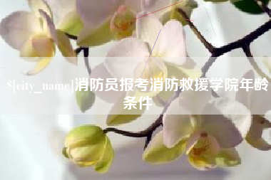 冷水江消防员报考消防救援学院年龄条件