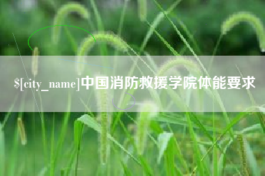 冷水江中国消防救援学院体能要求