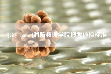 冷水江消防救援学院报考体检标准