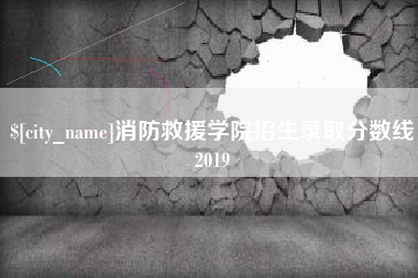 冷水江消防救援学院招生录取分数线2019
