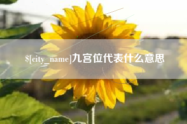 冷水江九宫位代表什么意思