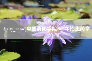 冷水江中国消防学院2024年招生简章