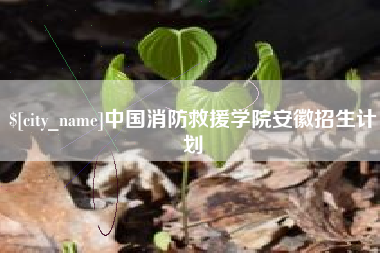 冷水江中国消防救援学院安徽招生计划