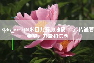 冷水江50米接力赛加油稿200字-传递着希望、力量和信念
