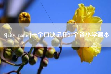 冷水江一个口诀记住34个省小学课本