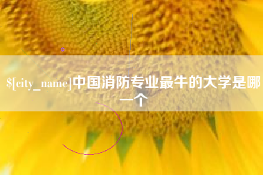 冷水江中国消防专业最牛的大学是哪一个