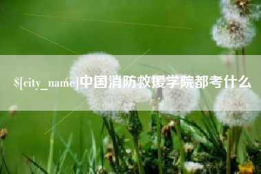 冷水江中国消防救援学院都考什么