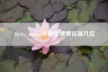 冷水江中国金牌牌在第几位