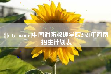 冷水江中国消防救援学院2021年河南招生计划表