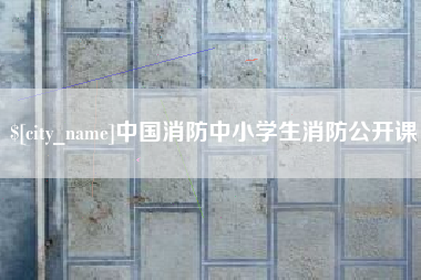 冷水江中国消防中小学生消防公开课