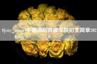 冷水江中国消防救援学院招生简章2020
