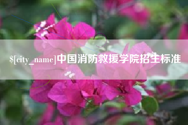 冷水江中国消防救援学院招生标准