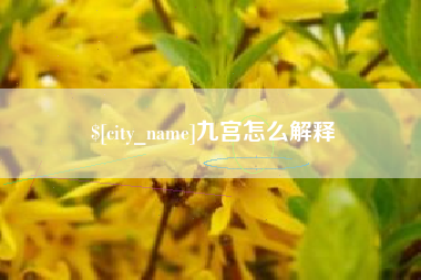冷水江九宫怎么解释
