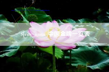 冷水江中国金牌一览表
