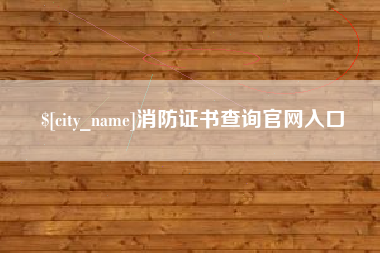 冷水江消防证书查询官网入口